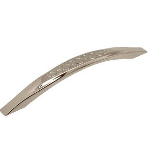 Мебельная ручка скоба 160 мм атласное серебро EL-7140-160 BSN. Изображение.