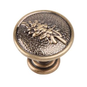 Мебельная ручка кнопка античная бронза RK-001 BA. Изображение.