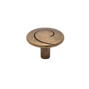 Мебельная ручка кнопка оксидированная бронза RK-090 OAB - картинка.