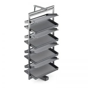 Картинка - Поворотная стойка для обуви 8 полок 800, антрацит R36970.