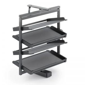 Картинка. Поворотная стойка для обуви 4 полки 800, антрацит R39738.