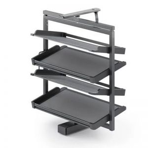 Изображение. Поворотная стойка для обуви 4 полки 800, антрацит R39738.