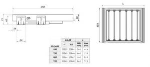 Чертёж: Вешалка для брюк 900-950, антрацит R25868.