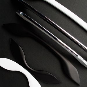 Мебельная ручка-скоба 96-128 матовый черный  S-3900-96(128) BL -  Фотография 2.