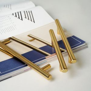 Изображение: Мебельная Ручка-рейлинг 96, матовое золото R-3020-96-BSG.