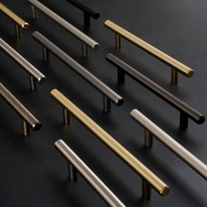 Фото - Мебельная Ручка-рейлинг 128, матовое золото R-3020-128-BSG.