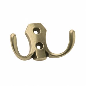 Крючок мебельный 2х-рожковый оксидированная бронза KR-0020-OAB - Изображение.