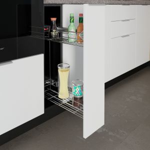 Фото - Выдвижная корзина 300 с доводчиком, черный VK-02-300-D-BL