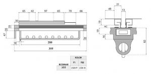 Вешалка для плечиков 153х355х109, антрацит WB-669B- Чертёж.