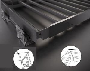 Фото: Вешалка для брюк с корзиной 800-850, антрацит WB-663-800.