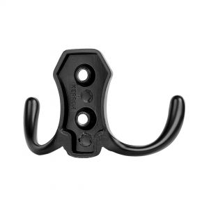 Фото. Крючок 2х-рожковый матовый черный KR-0020-BL.