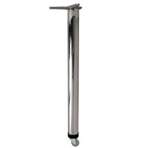 Нога барная поворотная для кухни высота 870 мм, диаметр 60 мм, хром - изображение.