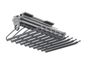 Изображение. Брючница выдвижная боковая 336х350х160 с доводчиком, антрацит WB- 667B.