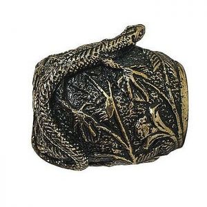 Декор для керамической плитки Ирис, античная бронза - 100х100 мм. Изображение.