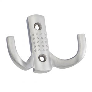 Крючок мебельный двухрожковый матовый хром KR-0061-SC - Изображение.