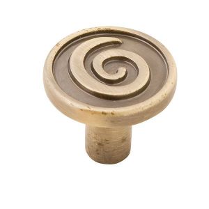 Мебельная ручка кнопка античная бронза RK-002 BA. Изображение.