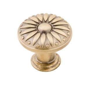 Мебельная ручка кнопка античная бронза RK-003 BA. Картинка.