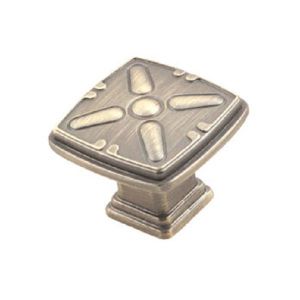 Мебельная ручка кнопка античная бронза RK-034 BA. Фото.