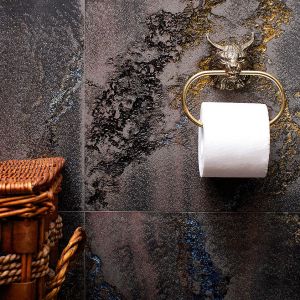 Фото: Держатель туалетной бумаги Рысь 160*140*75  мм античная бронза.