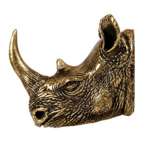 Изображение 2: Крючок настенный Носорог 60*90*90 мм, античная бронза.