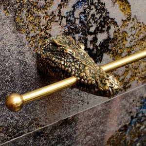 Полотенцесушитель Крокодилы 600*45*95, античная бронза, античная бронза. Картинка.