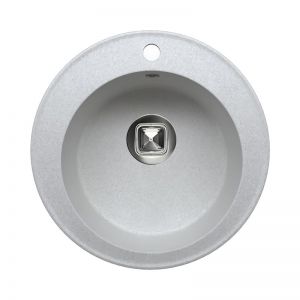Фото: Мойка для кухни круглая 510х510х200, серый металлик Tolero-R108-001.
