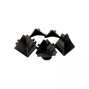 Комплект плинтуса Mini Rehau, чёрный 13523391006 - фотография.