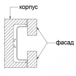 Схема - Уголок внутренний для C-профиля никель 13396941555.