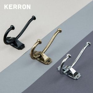 Изображение - Крючок мебельный 2х-рожковый черненый старинный цинк KR-0420-BAZ.