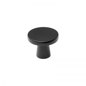Мебельная ручка кнопка, матовый черный K-2380 BL. Фотография 1.