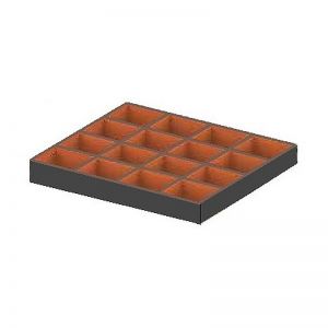 Лоток-органайзер для бижутерии 520x460x58 чёрно-оранжевый A2or - Изображение.