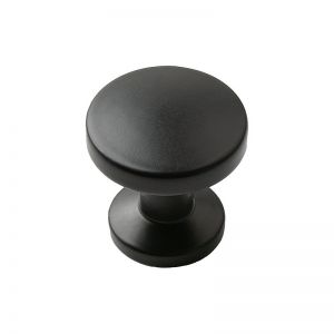 Мебельная ручка-кнопка матовый черный K-2622 BL. Картинка.