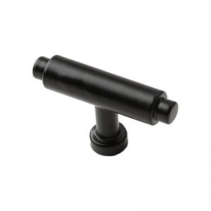 Мебельная ручка-кнопка матовый черный K-2623 BL. Фото.