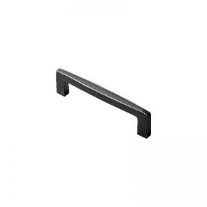 Картинка: Мебельная ручка-скоба 96, матовый черный, хром S-2626-96 BLC.